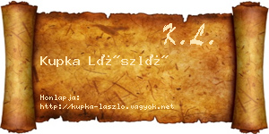 Kupka László névjegykártya