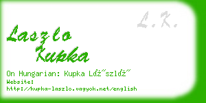 laszlo kupka business card